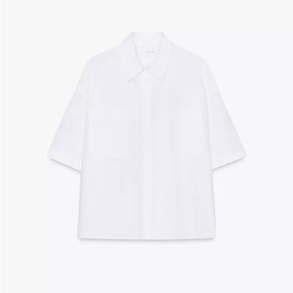 CROPPED POPLIN SHIRT ZW COLLECTION